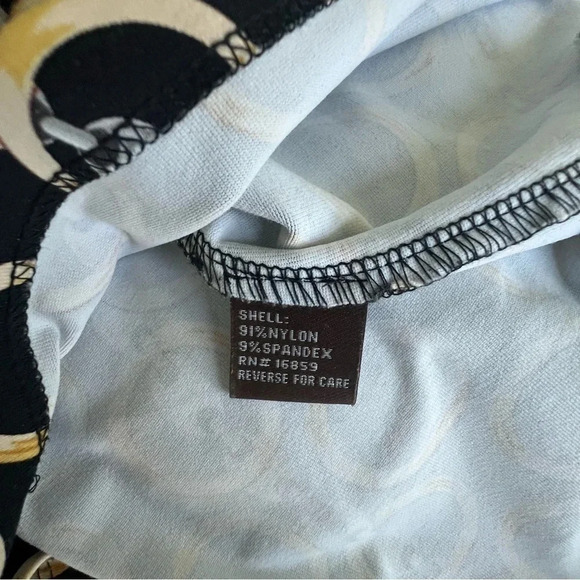 J McLaughlin Banded Collar Biscayne Tunic Top Gold Catalina Cloth Chain Print - Picture 14 of 16